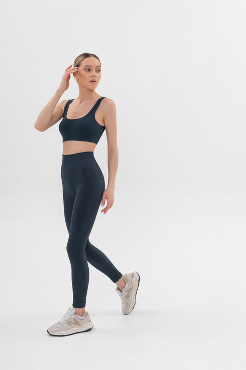 Basic Ribbed Top Deep Blue